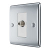 BG Nexus Polished Chrome 1 Gang Satellite Socket NPC64 with 35mm Steel Back Box