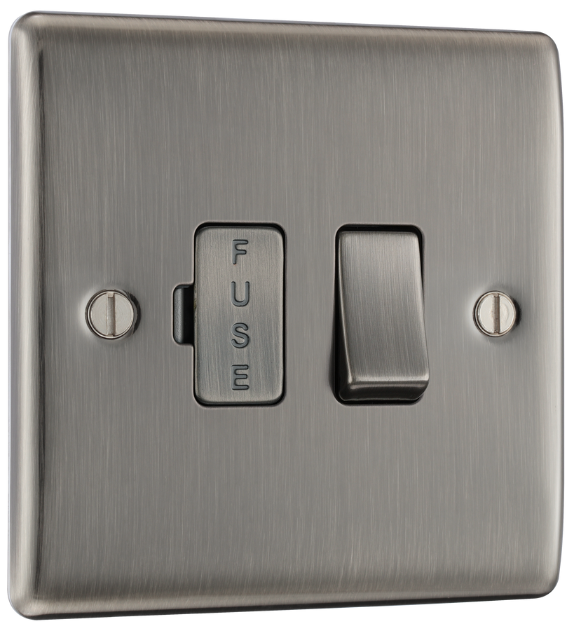  NBI50 Front - This switched and fused 13A connection unit from British General provides an outlet from the mains containing the fuse and is ideal for spur circuits and hardwired appliances.