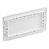 BG Evolve Brushed Steel 2 Gang Blank Plate PCDBS95W with 25mm Steel Back Box