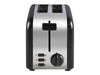 2 Slice Toaster (Chelmsford / THT-8016A) in Black & Polished Steel - UK Plug