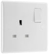 BG 821DP Moulded Round Edge | White | 1 Gang 13A 2 Pole Switched Socket