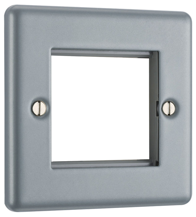BG MC5EMS2 Metal Clad | 2 Module Square Euro Module Front Plate