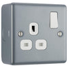 BG MC521 Metal Clad | 1 Gang 13A 2 Pole Switched Socket