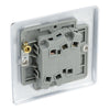 BG Nexus Polished Chrome 20A 16AX 2 Way Double Light Switch NPC42 with 35mm Steel Back Box