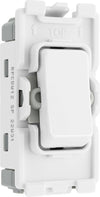 BG RPCDW12 Evolve Grid White 20A 20AX 2 Way 1 Pole Switch Module