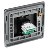 BG Nexus Matt Black 1 Gang RJ11 Single Data Outlet NFBRJ111 with 35mm Steel Back Box