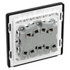 BG Evolve Matt Grey 3 Gang 20A 16AX 2 Way Light Switch PCDMG43B with 35mm Steel Back Box