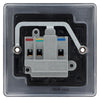 BG Nexus Matt Black 5A Unswitched Round Pin Socket NFB29B with 25mm Steel Back Box