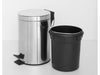 Corby Croft Pedal Bin in Polished Steel, 3L