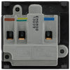 BG EM5ASB Euro Module 5A Round Pin Unswitched Socket - Black