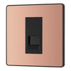 BG Evolve Polished Copper 1 Gang Secondary Telephone Socket PCDCPBTS1B with 25mm Steel Back Box