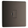 BG Screwless Black Nickel 13A Unswitched Fused Connection Unit FBN54 with 25mm Steel Back Box