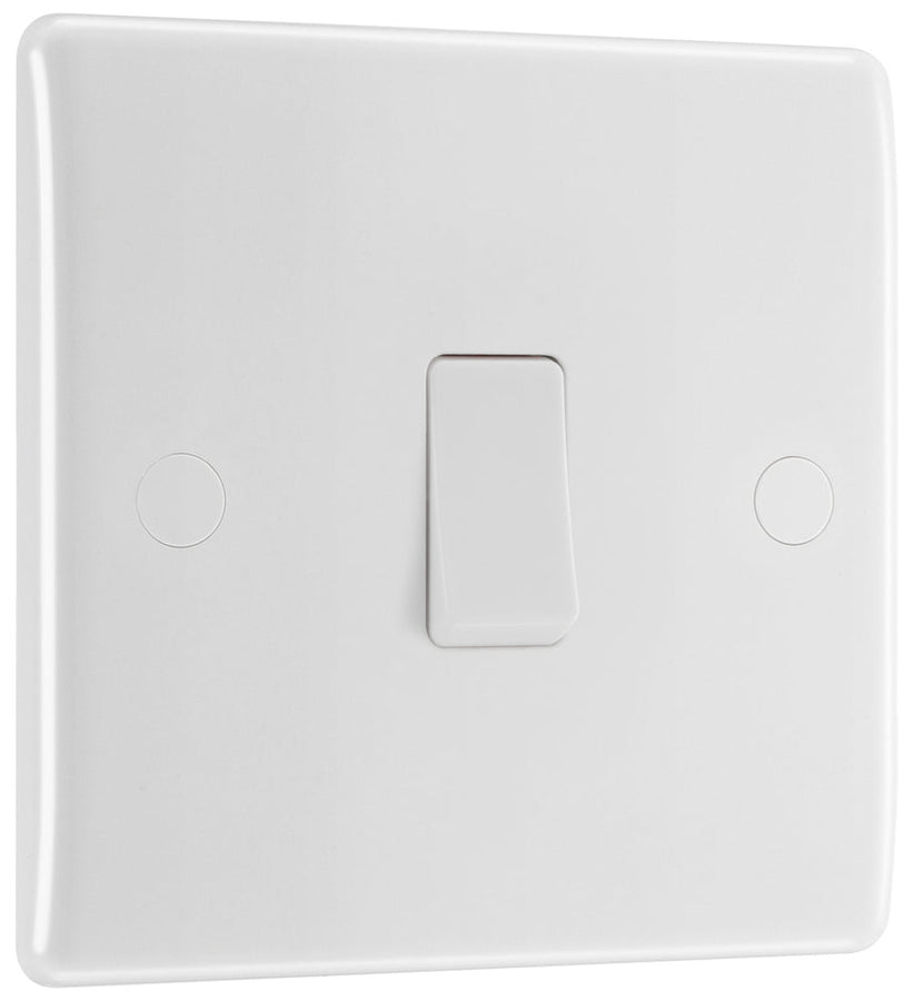 BG 830 Moulded Round Edge | White | 1 Gang 20A 2 Pole Switch