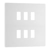 BG Evolve Pearlescent White 5 Gang Custom Grid Light Switch