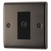 BG Nexus Black Nickel 1 Gang Isolated Co-Axial Socket NBN62 with 35mm Steel Back Box