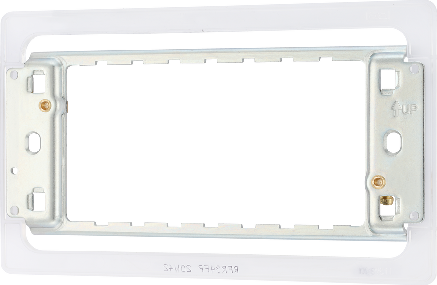 BG RFR34FP 3 and 4 Gang Grid Frame for Nexus Screwless Flat-Plate Front Plates