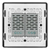 BG Evolve Black Chrome Double Secondary Touch Dimmer Switch PCDBCTDS2B with 35mm Steel Back Box
