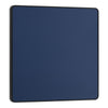 BG Evolve Matt Blue 1 Gang Single Blank Plate PCDDB94B with 25mm Steel Back Box