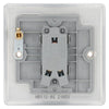 BG Nexus Brushed Steel 1 Gang 2 Way Light Switch & Surface Pattress Back Box