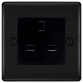 BG Nexus Matt Black 13A Unswitched Socket NFBUSSB