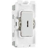 BG R30KY Nexus Grid White 20A 20AX 2 Pole Key Switch Module