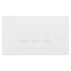 BG Evolve Pearlescent White 3 Gang Custom Grid Dimmer Switch PCDCL83W