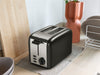 2 Slice Toaster (Chelmsford / THT-8016A) in Black & Polished Steel - UK Plug