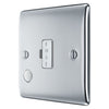 BG Nexus Polished Chrome 13A Unswitched Spur + Cable Outlet NPC55 with 35mm Steel Back Box