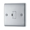 BG Nexus Polished Chrome 13A Unswitched Fused Connection Unit NPC54 with 35mm Steel Back Box