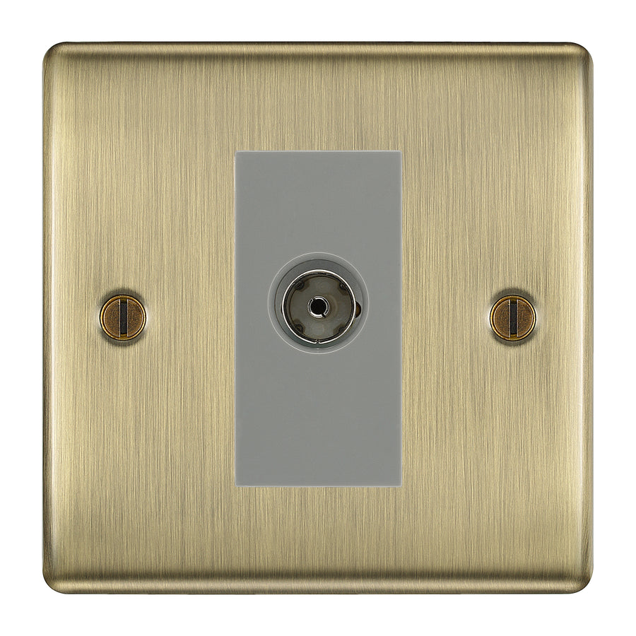 BG Nexus Metal Antique Brass Co-axial Socket NAB60G