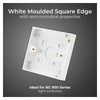 BG 903 Moulded Square Edge | White | 19mm | 1 Gang Plate Switch Pattress