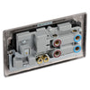 BG Nexus Black Nickel 45A DP Switch 13A Socket Neon NBN70B and 25mm Steel Back Box
