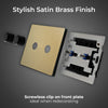 BG Evolve PCDSB82B Satin Brass 2 Gang 200W  Switch-Black Insert