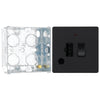 BG Evolve Matt Black 13A Switched Spur + Neon PCDMB52B with 35mm Steel Back Box