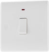 BG 831 Moulded Round Edge | White | 1 Gang 20A 2 Pole Neon Switch