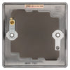 BG Nexus Black Nickel Single Blank Plate NBN94 and 25mm Steel Back Box