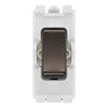 BG RRUPBN Black Nickel 20 Amp Double Pole Appliance Grid Switch Labelled Unprinted Rocker