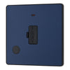 BG Evolve Matt Blue 13A Flex Outlet Neon Unswitched Fused Connection Unit PCDDB54B with 25mm Steel Back Box