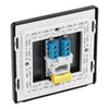 BG Evolve Matt Black 1 Gang Master Telephone Socket PCDMBBTM1B with 25mm Steel Back Box