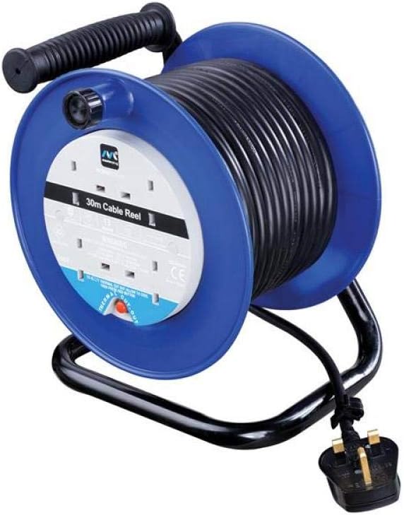 Masterplug LDCC3013/4BL Blue 13A 4 Gang Cable Reel 30m