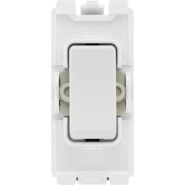 BG R12 Nexus Grid White 20A 20AX 2 Way 1 Pole Switch Module