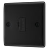 BG Nexus Matt Black 13A Unswitched Fused Connection Unit NFB54 with 35mm Steel Back Box