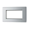 BG Polished Chrome 4G Euro Plate with 2X USB-A Dual Chargers – Black Insert