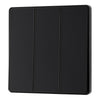 BG Evolve Matt Black 2 Way Triple Edge to Edge Rocker Switch PCDMB43EB with 35mm Steel Back Box