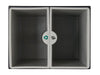 Corby Highland Rectangular Dual Recycling Bin in Black PU Leather with Plastic Inserts