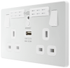 PCDCL22UWRW Side - This Evolve pearlescent white 13A double power socket with integrated Wi-Fi Extender from British General will eliminate dead spots and expand your Wi-Fi coverage.