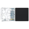 BG Evolve Matt Black 2 Way Single Edge to Edge Rocker Switch PCDMB12EB with 35mm Steel Back Box