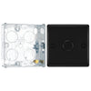 BG Nexus Matt Black 200W 2 Way Single Trailing Edge Dimmer Switch NFB81 with 25mm Steel Back Box