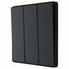 BG Evolve Matt Grey 3 Gang 2-Way 20A Edge to Edge Rocker Light Switch | PCDMG43EB