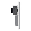 BG NBS20W Metal Brushed Steel 115-230V Dual Voltage Shaver Socket - White Insert
